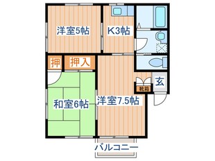 国府フェリスⅠの物件間取画像